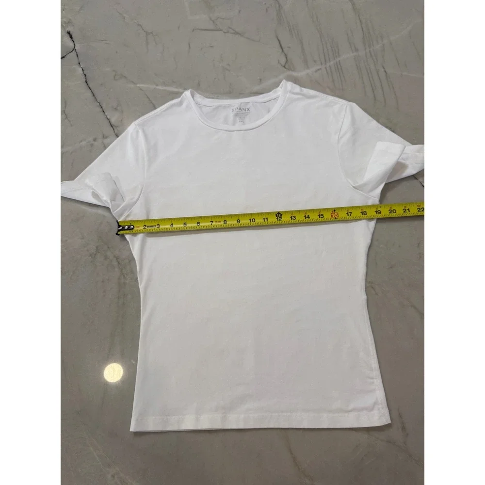 Spanx Men Cotton Compression Short Sleeve Crew Neck Undershirt White - 2XL